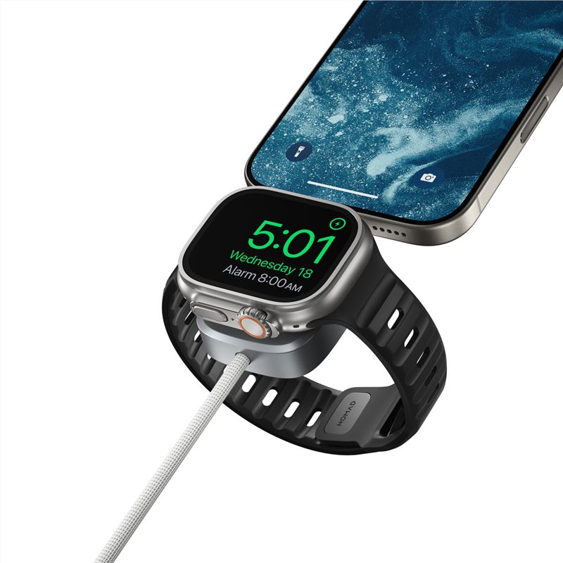 Cablu universal de incarcare Nomad pentru Apple Watch, 1.5m, alb (Cabluri, NM014667858) by www.silkase.ro